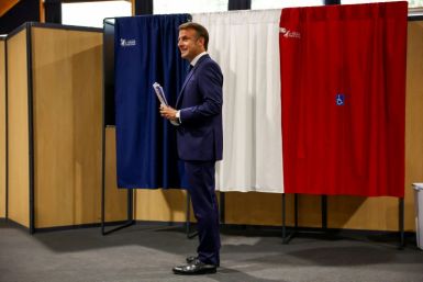 The euro fell after far-right parties won big in European Union polls and France's President Emmanuel Macron called a snap parliamentary election