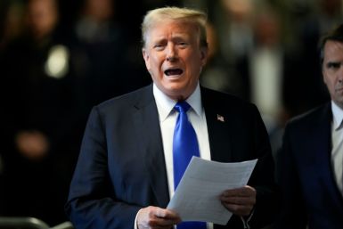 Former US president Donald Trump is pictured on May 30, 2024 at his New York hush money trial - just one of the many legal challenges he is facing