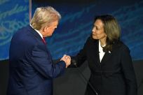 Harris and Trump Shake Hands at Tuesday Nights' Debate
