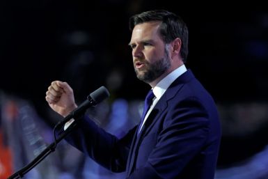 J.D. Vance speaks during the third day of the 2024 Republican National Convention in Milwaukee, Wisconsin