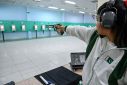Kishmala Talat at a practice session in an army facility