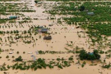 Large swathes of farms around Hanoi remain submerged