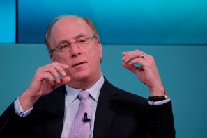 Larry Fink, Chief Executive Officer of BlackRock, takes part in the Yahoo Finance All Markets Summit in New York