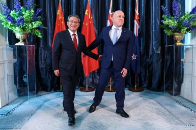 New Zealand's Prime Minister Christopher Luxon meeting China's Premier Li Qiang in Wellington in June, 2024. New Zealand's spy chiefs say China is a serious intelligence threat