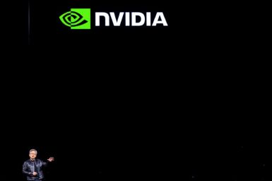 Nvidia CEO Jensen Huang speaks during the company's annual GTC Artificial Intelligence Conference in San Jose, California, on March 18, 2024