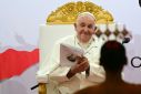 Pope Francis met with young people on his last day in East Timor