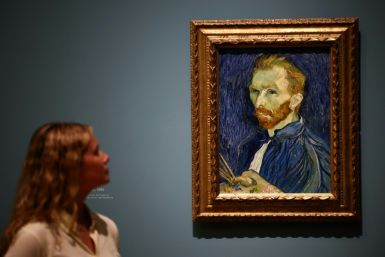 A self portrait painting made by late Dutch artist Vincent Van Gogh on 1889 is on display for the 'Van Gogh: Poets and Lovers' exhibition