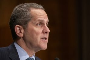 US Federal Reserve Vice Chair For Supervision, Michael Barr testifies during a US Senate Banking, Housing, and Urban Affairs oversight hearing on financial regulators, focusing on accountability and financial stability, at Capitol Hill in Washington, DC, 