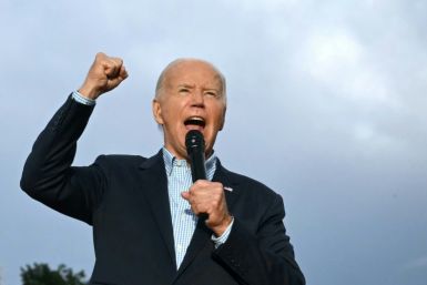 US President Joe Biden speaks during a Fourth of July celebration at the White House