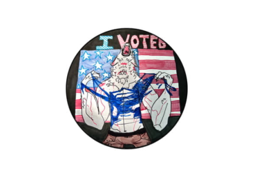 michigan I Voted werewolf sticker
