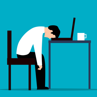 Sad office tired
